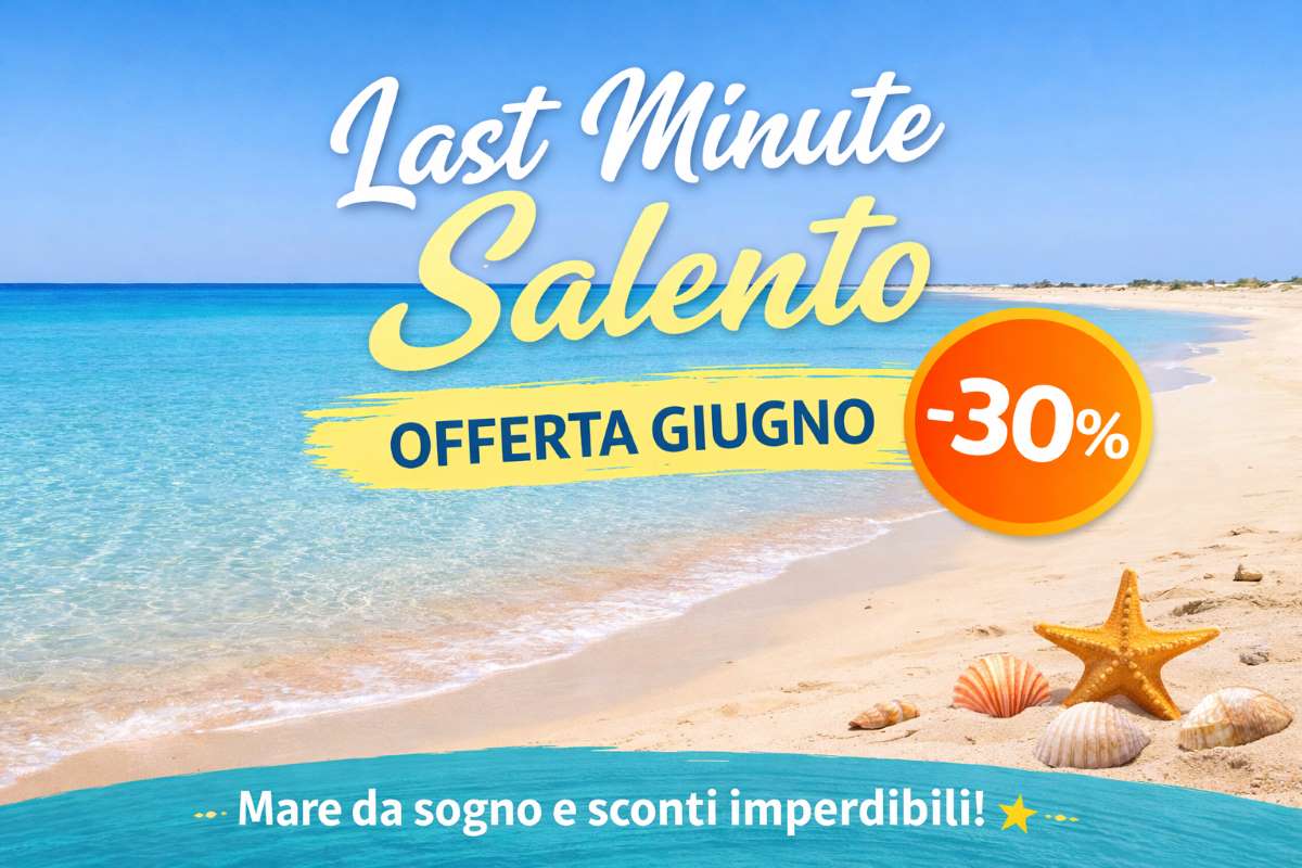 Last minute Salento giugno 2026: case vacanze disponibili a Pescoluse, Torre Pali e Gallipoli con mare cristallino