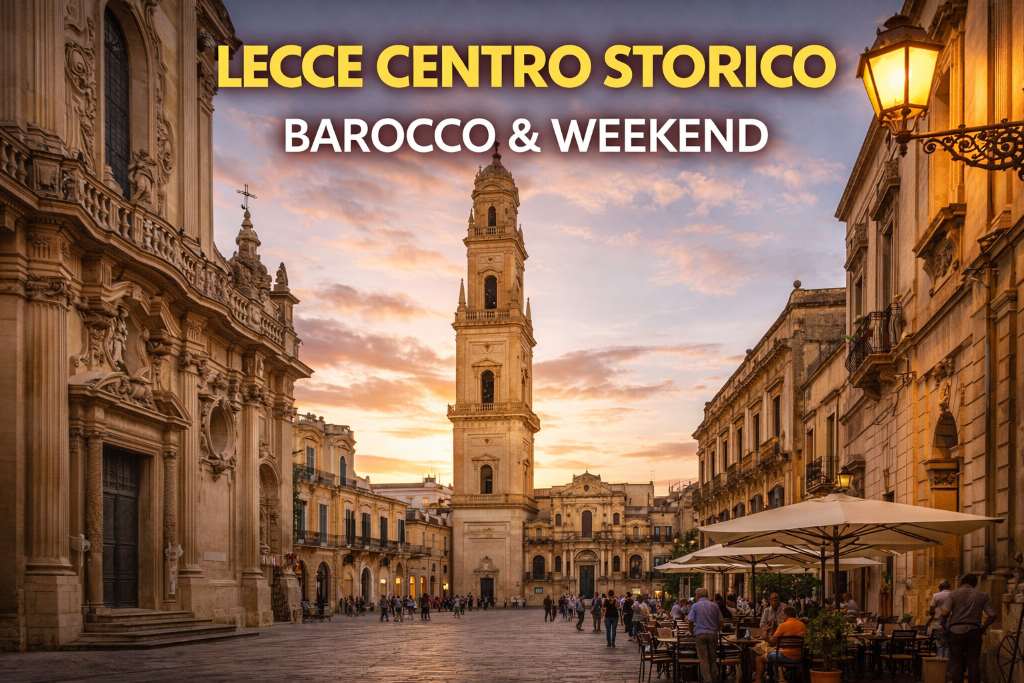 Lecce centro storico barocco: Piazza del Duomo e la cattedrale in pietra leccese, Salento Puglia 2026